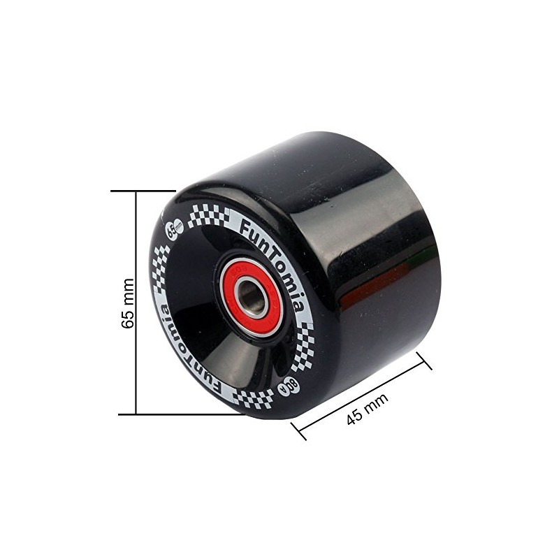 FunTomia Pack of 4 Longboard/Skateboard/Mini Board Wheels (Big Wheels) in