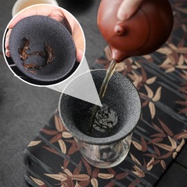 Ouliget Filtro da caffè in pietra ceramica, gocciolatore giapponese non poroso, riutilizzabile, filtro di precisione per tè sfuso per casa, ufficio, tè e caffè