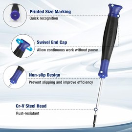 WORKPRO - Juego de destornilladores de precisión de 10 piezas con bolsa, destornilladores magnéticos pequeños con Phillips, ranurados, Torx Star, kit de herramientas de reparación de mini