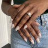 Black Dot Press On Almond Nails 16 Sizes 32pcs Short