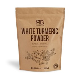White Turmeric Powder 8 oz (½ lb / 227g) | Curcuma zedoaria – Kachur Sugandhi | for External Use Only in Face Packs & Skin Care | Gentle, Non-Staining, Naturally Fragrant Powder