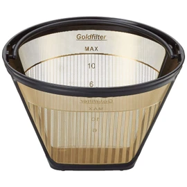 seleXions Coffee Gold with Titanium Non-Stick Hard Layer 6-12 cups and Cup/Size 1x4 Coffee Filter with Fill Level Indicator