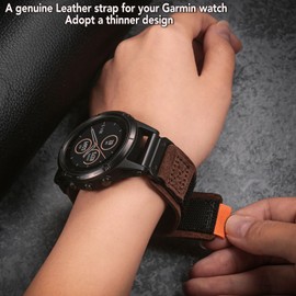 hemsut h Compatible Fenix 5 Band 22mm Width Soft Nylon Watch Strap for Fenix 8 47mm/ Fenix 5 Plus/Fenix 6/Fenix 6 Pro/Fenix 7/exip/Forerunner 935/945/Approach S60/Quatix 5