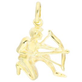 My Gold Zodiac Basic Zodiac Pendant (Without Chain) Genuine Yellow Gold 333 Gold (8 Carat) Solid Cast 17 mm x 20 mm, Yellow Gold, No Gemstone