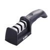 Afilador Cuchillos Cocina Ergonomico Tijeras 3 Etapas Manual (Negro)
