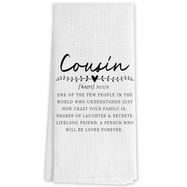 Cousin Gifts Kitchen Towels, Cousin Gifts for Women Men, Cousin Definition Decorative Dish Towels Tea Towels for Kitchen, Gifts for Cousins Hand Towels, Gifts for Cousins Female Male, 16x24 Inch