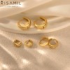 Risamil 3 Pairs Hoop Earrings for Women 14K Gold Hoop