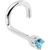 Body Candy Solid 14k White Gold 2mm Mint Green Cubic