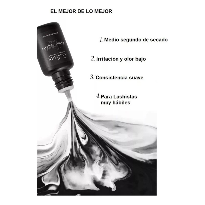 Pegamento Golle Negro Radiant Expert Secado Rápido