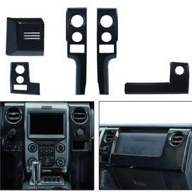 Generic Carbon Fiber Center Console Dashboard Panel Frame Trim Bezels for Ford F150 2009-2014