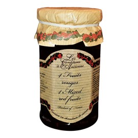 Les Confitures à la Ancienne Set of 2 Jars, 4 Fruits Rouges (4 Mixed Red Fruits) French Preserves, 9.5 oz