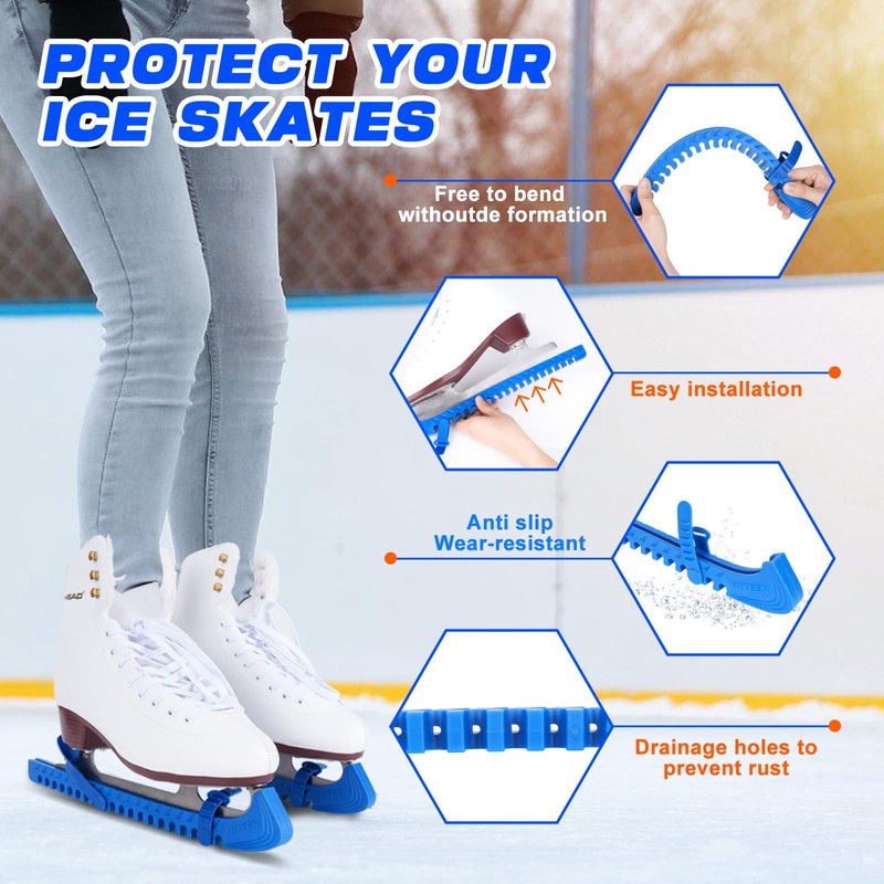 BOOSTEADY Ice Skate Protector, Adjustable Spade Protection, Blade Protectors for