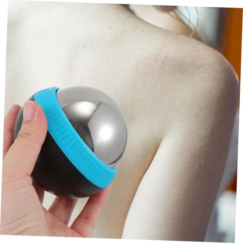 OATIPHO Stainless Steel Massage Ball with Storage Bag Handheld Muscle