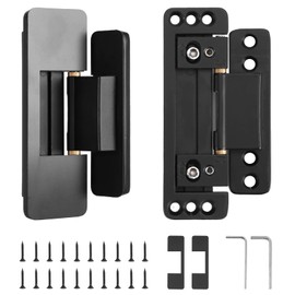 HBL' 2 Pack Hidden Door Hinges, Ultra-Thin Adjustable Concealed Hinges for Secret Doors, Pantries & Closets, Heavy Duty Invisible Design