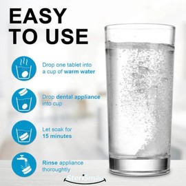 SteriSmile SteriSmile Dental Cleaning Tablets - 3-Month Supply for Invisalign, Retainers, Dentures & All Dental Appliances - Fast-Acting & Ultra-Powerful Cleaner