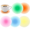 Colorful Acrylic Coasters Set - 5Pcs Round Non-Slip Table Coasters,
