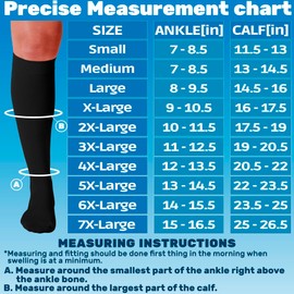 ABSOLUTE SUPPORT (3 Pairs) Wide Calves Compression Socks for Women & Men Circulation 20-30mmHg - Support Hose for Swelling, Leg Pain, Edema, Post Surgery Recovery - Black, 2X-Large - A501BL5-3