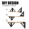 Vilobos Wall Mounted Floating Shelf Set of 3 Solid Wood