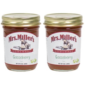 Mrs. Miller's Amish Homemade Gooseberry Jam 9 Ounces - Pack of 2