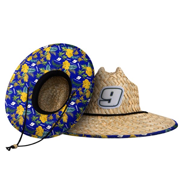 FOCO Standard NASCAR Driver Floral Print Straw Hats