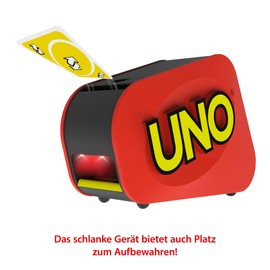 Mattel Games Mattel Games UNO Extreme, UNO Kartenspiel für die Familie, mit Kartenwerfer, Reisespiel oder Spiel für Erwachsene, für 2-10 Spieler, ab 7 Jahren, GXY75