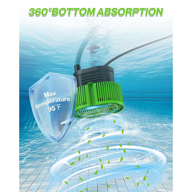 Pool Cover Pump above Ground - Submersible Water Sump Pump