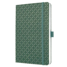 Sigel JN141 Notebook A5 Lined Green Diary Jolie Hard Cover Elastic Band Pen Loop Slip Pocket Vegan Sustainable Paper