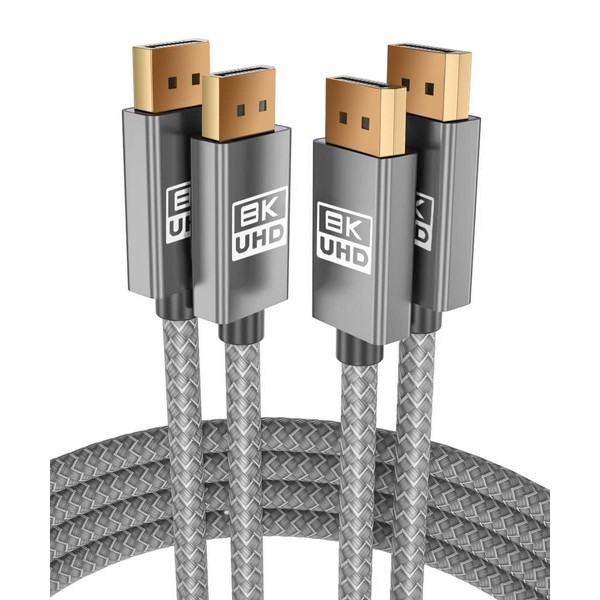 Itramax 8K 60Hz DisplayPort Cable 15FT (2-Pack),DP 1.4 Male Ultra