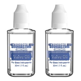 2PCS SOUNDACTURE Brass Valve Oil for Trumpet, Trombone, Tuba & Baritone – Premium Synthetic Valve Lubricant, 2-Pack for Smooth Action, Long-Lasting Performance & Easy Application