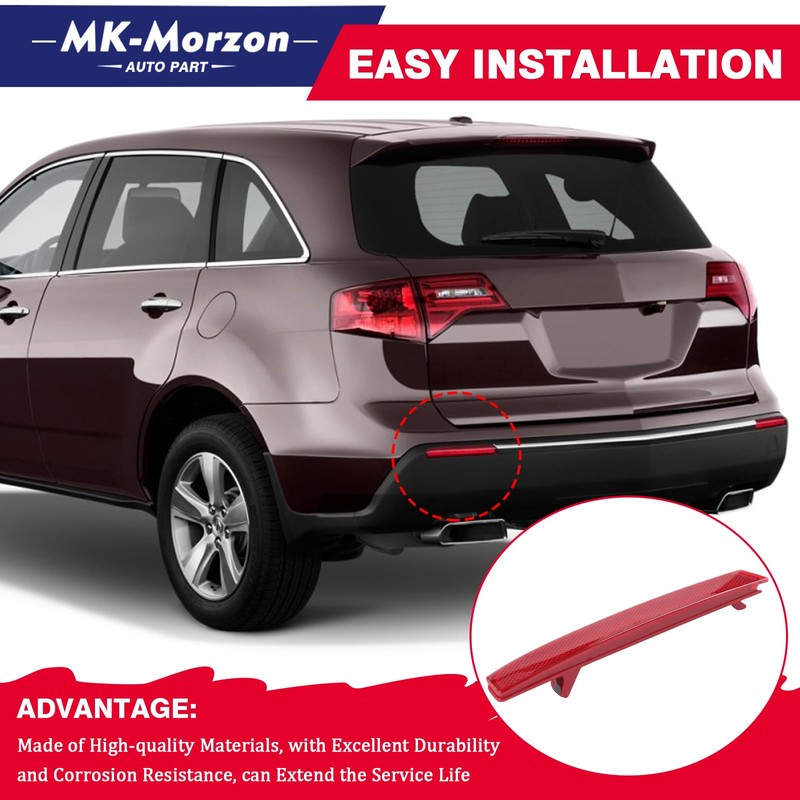 MK-Morzon Left Driver Side Rear Bumper Reflector Trim Lamp Compatible