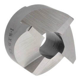 Made in USA 4 Flutes, 1-1/4" Diam, 1/2" Pilot Hole Diam, High Speed Steel Rev...