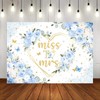 Mocsicka Miss to Mrs Bridal Shower Backdrop Boho Something Blue
