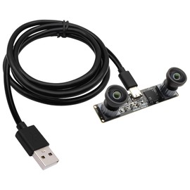 SVPRO 1200P 60fps Global Shutter USB Camera with Dual M12 Lens 3D Stereo Wide Angle Industrial Camera Computer Vision Face Recognition Camera for Windows,Linux,Android,MacOS,Raspberry Pi