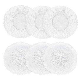 6 Pcs Car Polishing Bonnet Lambs Wool Fleece Buffing Pad Car Buffing Pads Waxing Bonnet Polishing Pads for Furniture Waxing Cleaning (5"- 6")