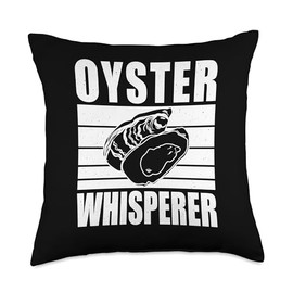 Oyster Shell Designs Idea Whisperer Mussel Seafood Shellfish Oyster Throw Pillow, 18x18, Multicolor
