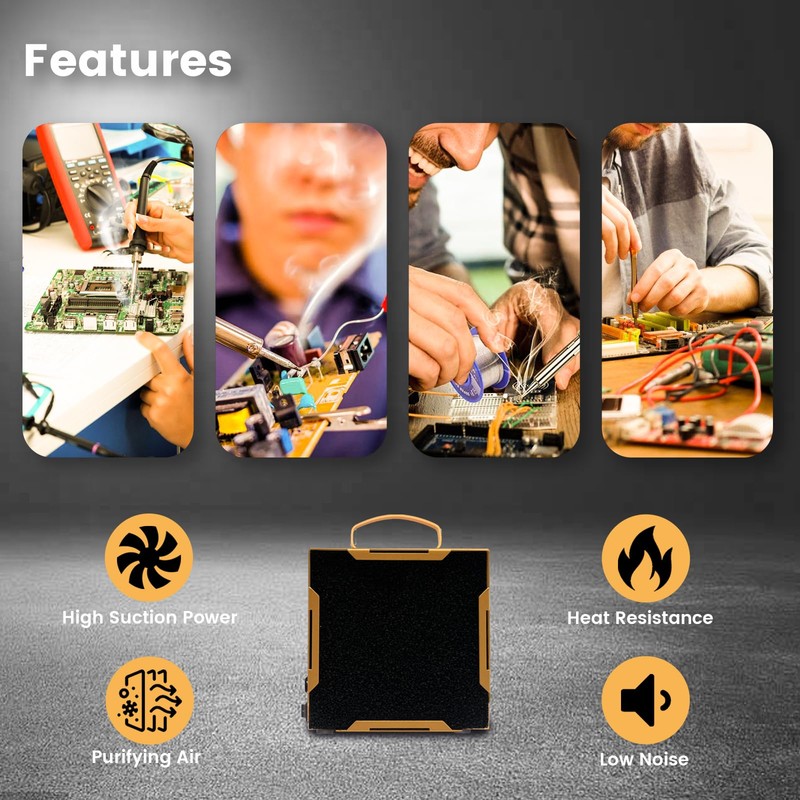 Upgraded ToolBud Solder Fume Extractor with Removable Magnetic Flaps |