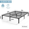 VECELO 14" Queen Size Bed Frame Quick Lock No Screws