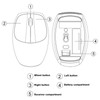 2.4G Wireless Mouse Symmetric with USB Receiver for Desktop Computers
