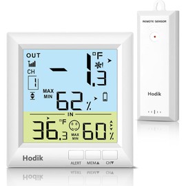 Wireless Freezer Thermometer with Alarm Refrigerator Thermometer, Fridge Freezer Alarm Thermometer Digital with 3 Adjustable Backlight and 330FT Remote Range for Kitchen Home Restaurant (One Sensor)