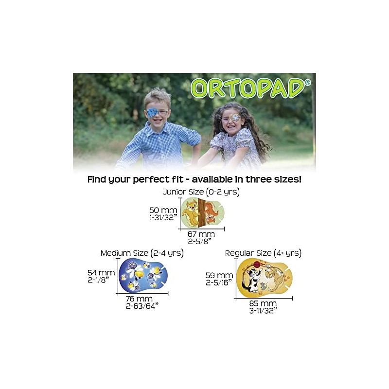 Ortopad® Bamboo Girls Eye Patches, 50/Box (Regular Size, 4+ yrs)