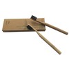 Bamboo Toothbrushes Set of 2 with Bamboo Wood Round Handle