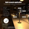 Timjorman Modern LED Cordless Table Lamp, 4000mAh Rechargeable Battery, 3