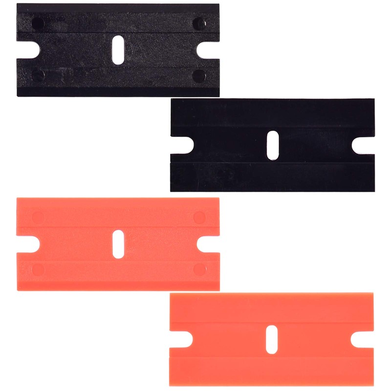 2pcs 1.5” Plastic Razor Scraper with Comfort Handle, Multipurpose Double