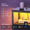 Huuger Night Stand with Charger Station and LED Lights, 2