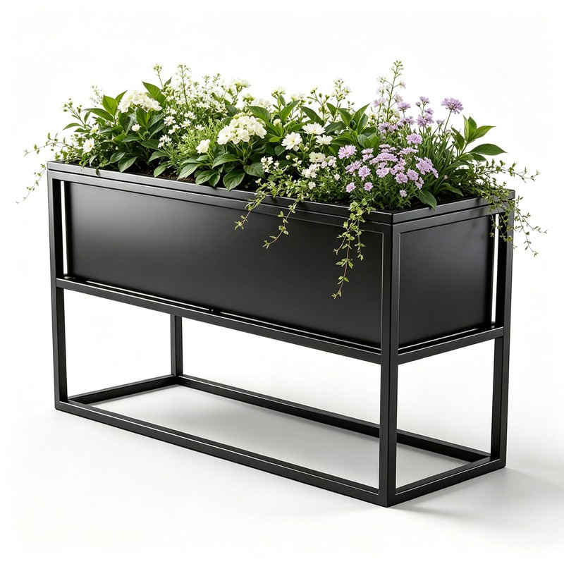 Small Raised Garden Bed with Legs Large Planters 2.45×1.35×0.66ft