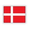 Squiddy Denmark Flag Danish Country Pride - Vinyl Sticker for Car, Laptop, Notebook (5" Wide)