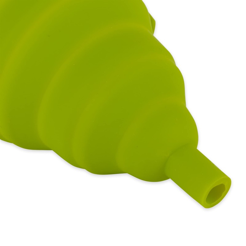 RSVP International Silicone Funnel Collapsible, Dishwasher Safe, 5.25x4.25x5.75" Fully Extended,