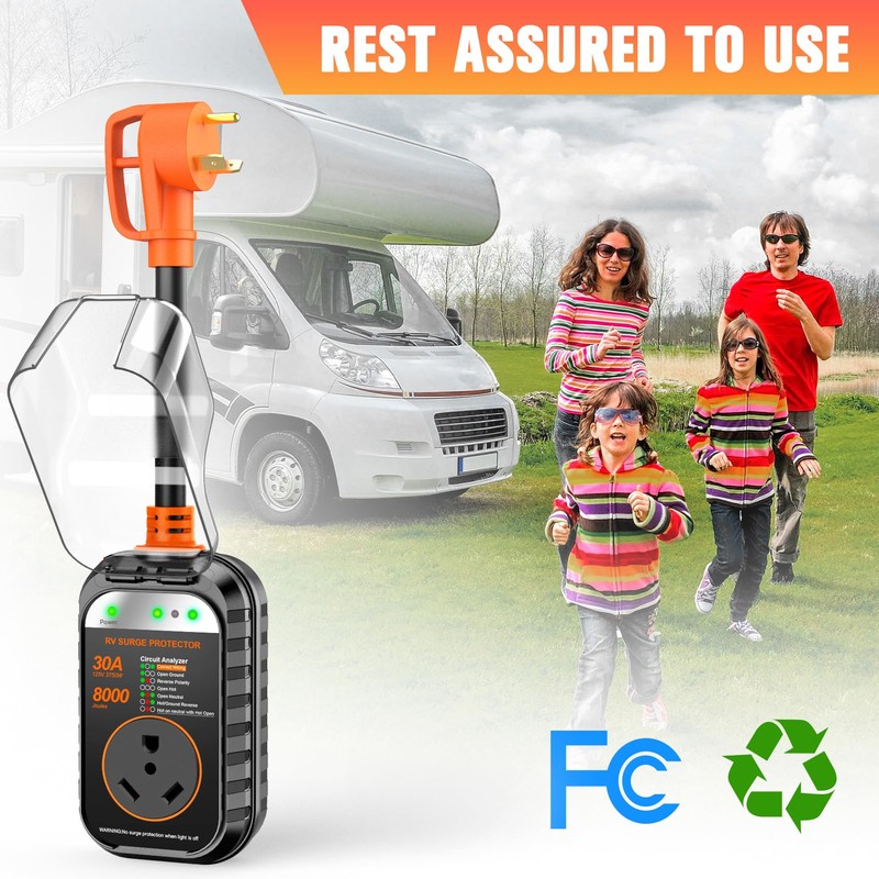 GEARGO RV Surge Protectors 30 Amp RV Circuit Analyzer, [𝟐𝟎𝟐𝟓