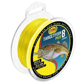 WFT TF8 Pilk Yellow Braided Fishing Line for Sea Fishing, Fishing Line for Pirk Fishing, Cod Line, Sea Line, Diameter/Load Capacity: 0.18 mm/16 kg Load Capacity
