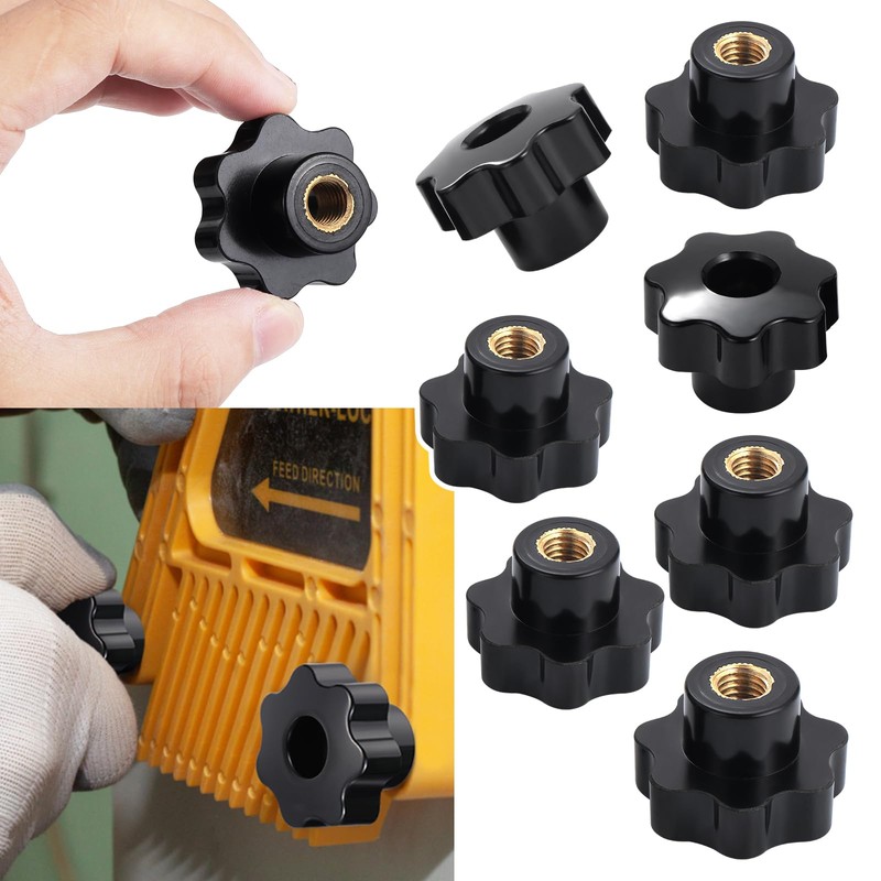 Knpwer Pack of 10 M10 Star Grip Nuts, Star Grip,